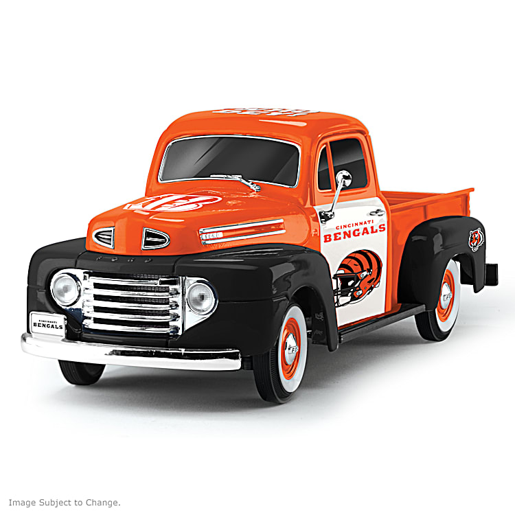 Cincinnati Bengals 1:18-Scale 1948 Ford NFL Pickup Truck Sculpture
