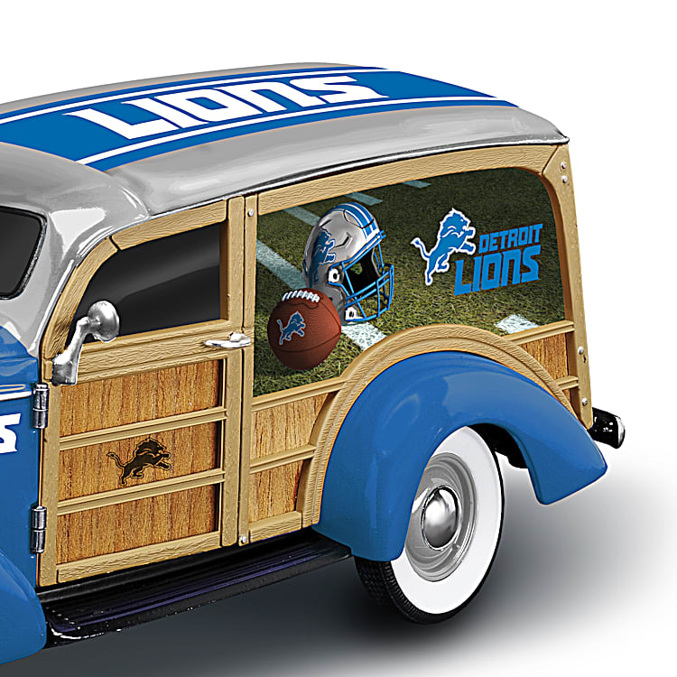 Detroit Lions 1:18-Scale 1937 NFL Woody Wagon Sculpture With