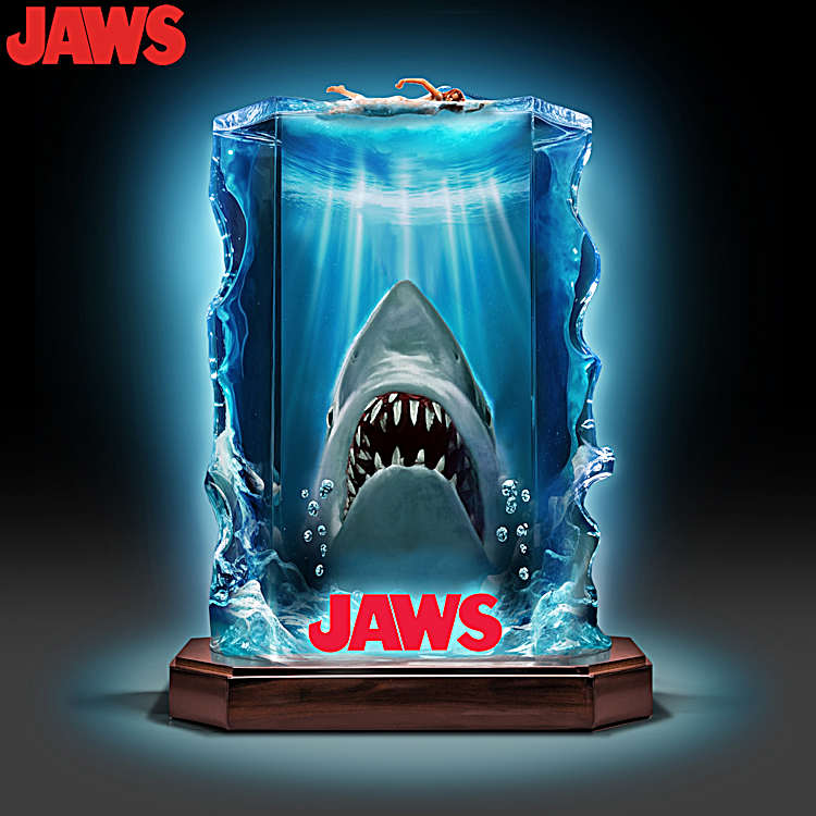 JAWS Illuminated Crystalline Sculpture Inspired By The Iconic 1975