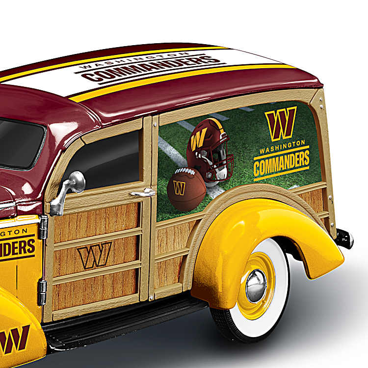 Washington Commanders 1:18-Scale NFL Woody Wagon Sculpture Adorned