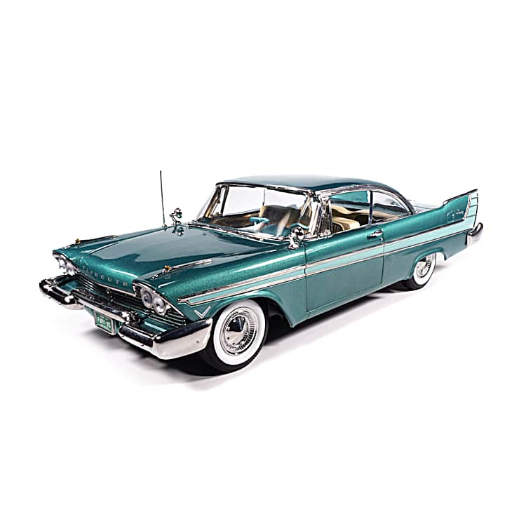 アンソンモデルカー1/18 プリムスフューリー 1957 Plymouth Fury 1:18-Scale Diecast Car Featuring A Jade And