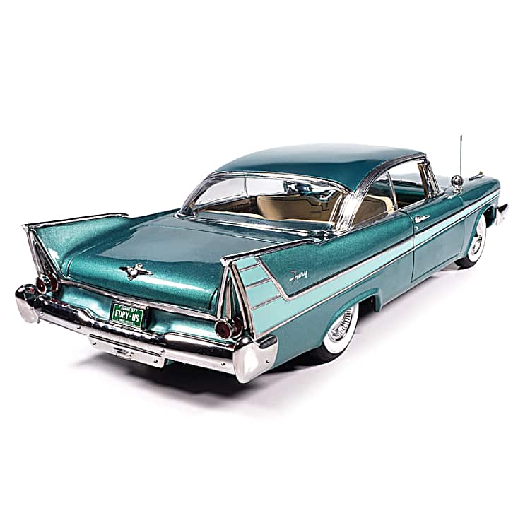 1957 Plymouth Fury 1:18-Scale Diecast Car Featuring A Jade And