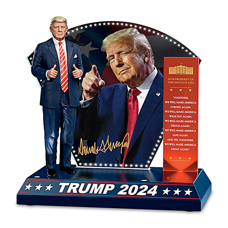 Donald Trump 2026 Campaign Sculpture – Hand-Painted With Changing