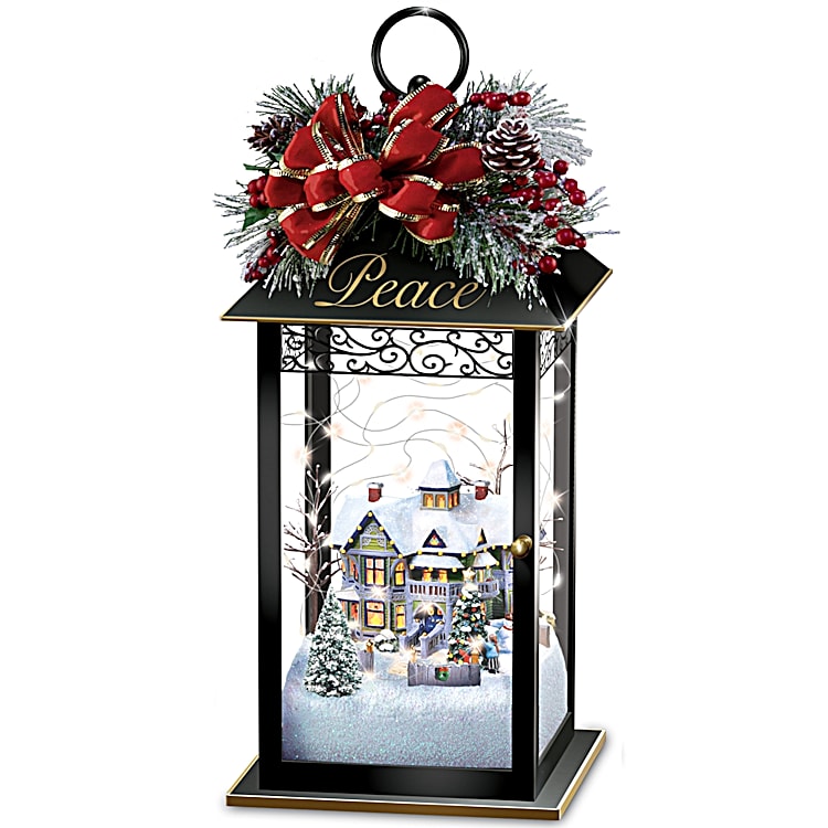 Thomas Kinkade Set of 3 9.5 LED Lanterns w/6hr Timer - 20957426