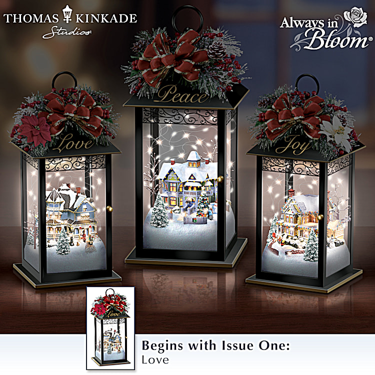Thomas Kinkade Sparkle Of The Season Lantern Table
