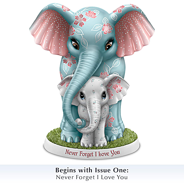 Unforgettable Love Hand-Painted Elephant Figurine Collection