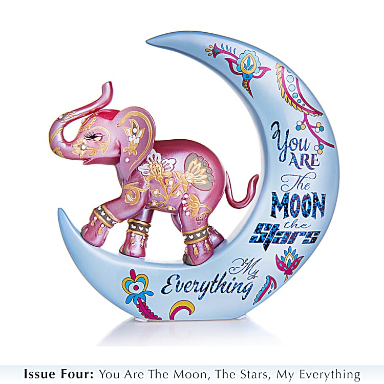 A Love That Is Out Of This World Hand-Painted Elephant