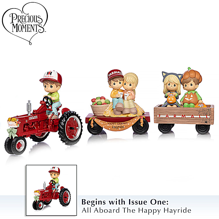 プレシャスモーメンツ 　2体セット Precious Moments The Happy Hayride Hand-Painted Figurine