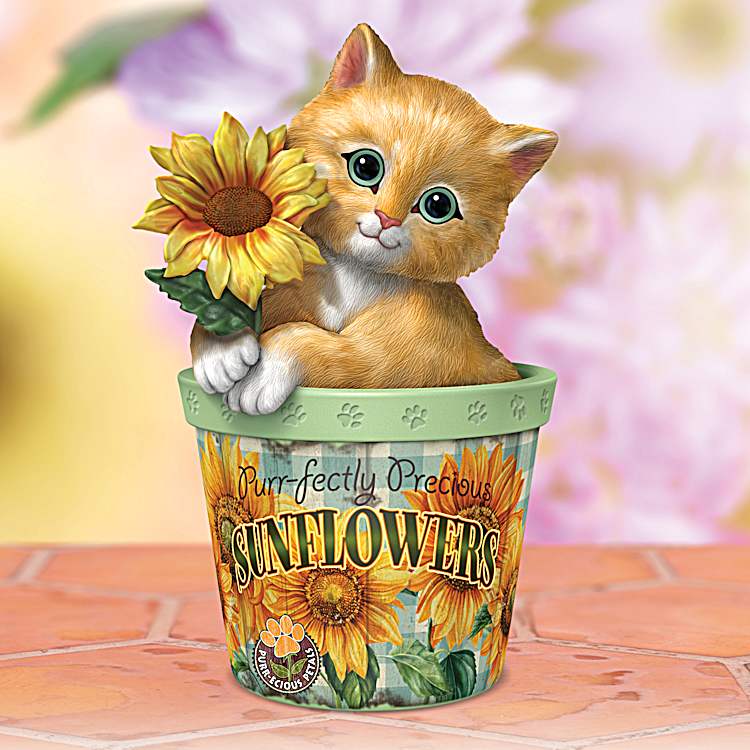 Purr-ecious Petals Kitty Figurine Collection Inspired By The Art