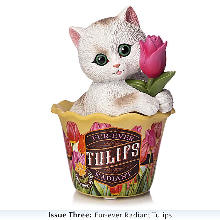 Purr-ecious Petals Kitty Figurine Collection Inspired By The Art