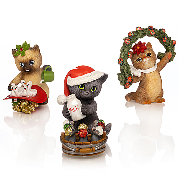 Cats Kittens Pets Blake Jensen Art Christmas Vintage-Style Red