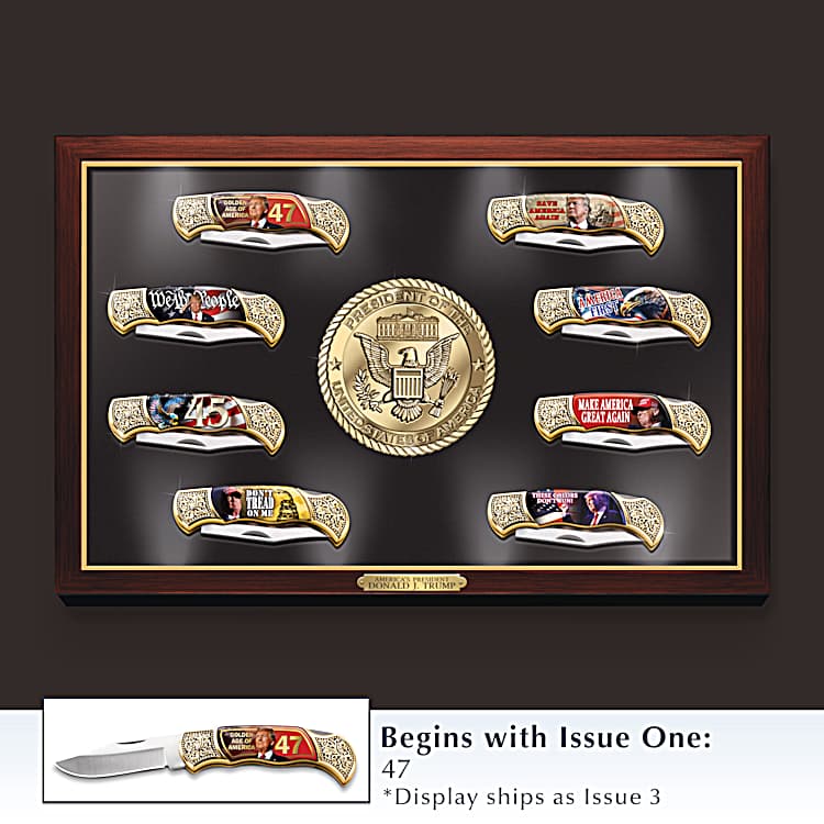 Fighters Evolution トランプ President Donald Trump Stainless Steel-Blade Folding Knives With