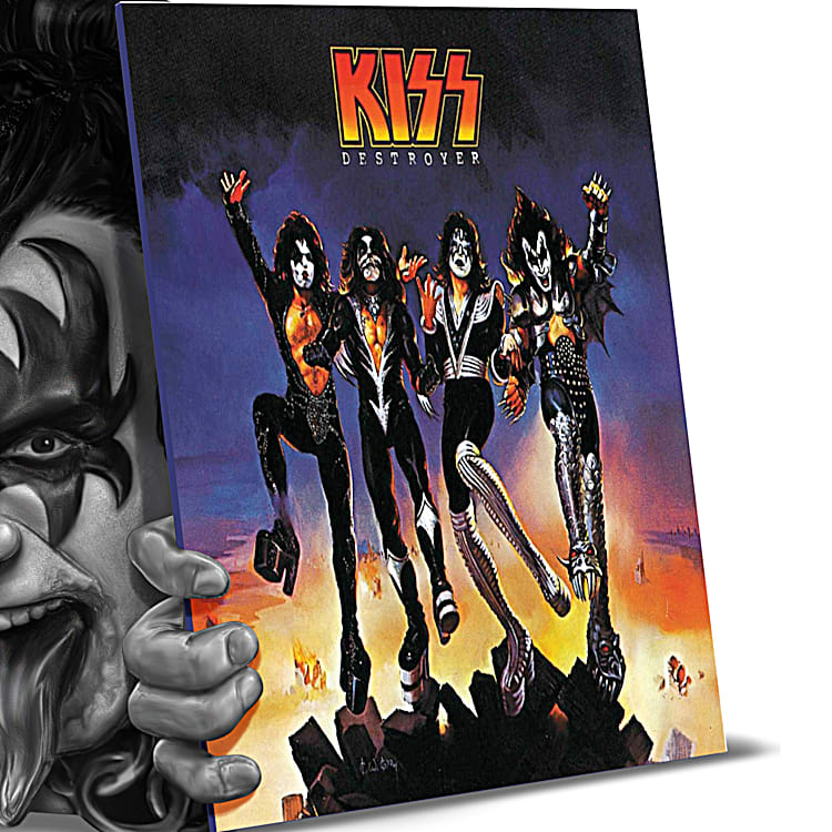 KISS Sculptures Featuring Replicated Full-Color KISS Album