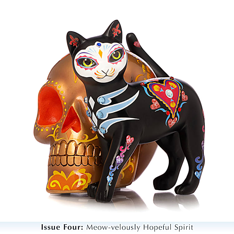 Sugar Skull Cat Figurine Collection