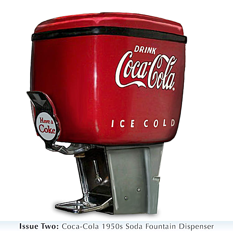 COCA-COLA Soda Fountain Sculptures Featuring Designs From The 30s, 40s And  50s With Display