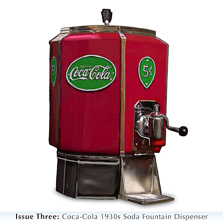 COCA-COLA Soda Fountain Sculptures Featuring Designs From The 30s