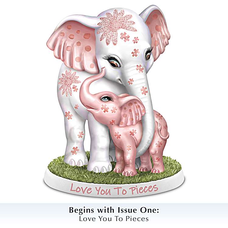 Parade Of Love Elephant Figurine Collection By Artist Blake Jensen
