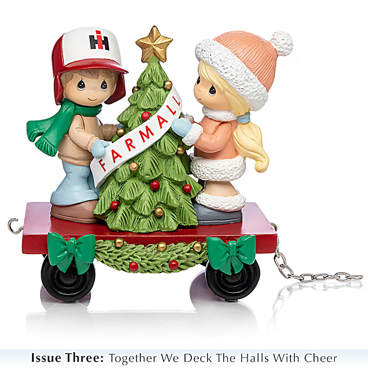 大勧め Precious Moments Merry Christmas Farmall Hayride Hand 置物