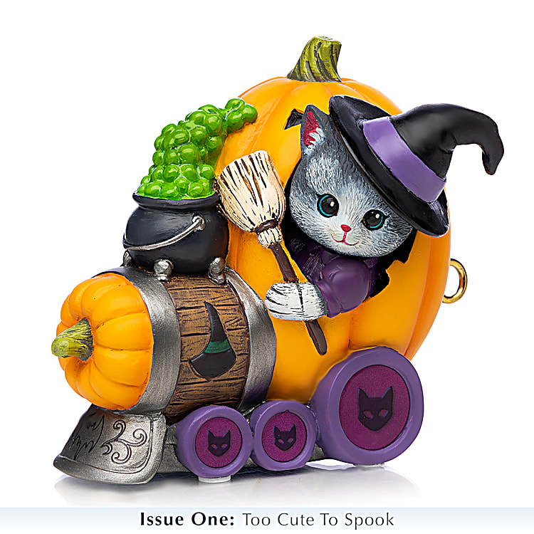 Happy Meow-loween Express Train Collection Featuring Hand-Painted