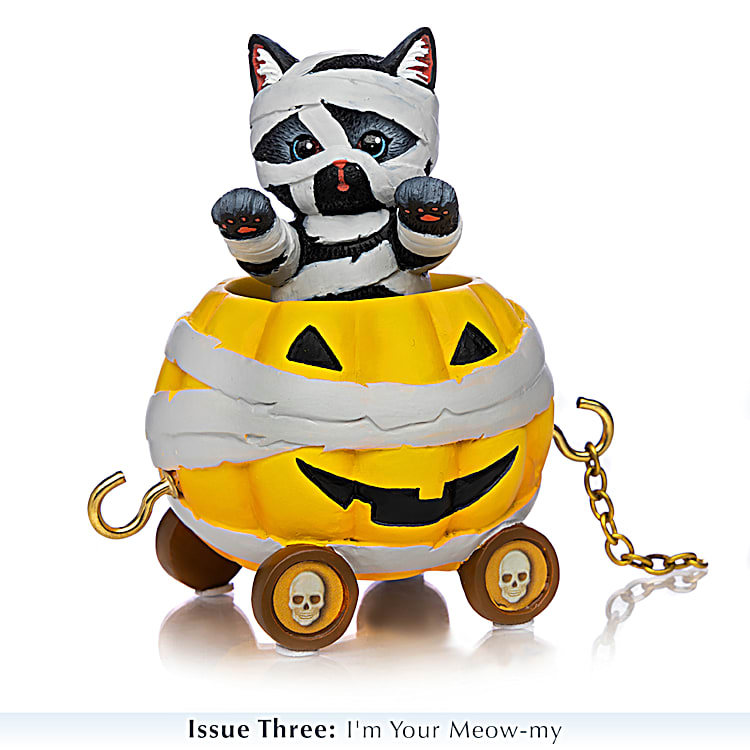 Happy Meow-loween Express Train Collection Featuring Hand-Painted