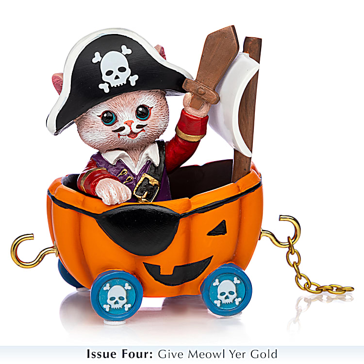 Happy Meow-loween Express Train Collection Featuring Hand-Painted