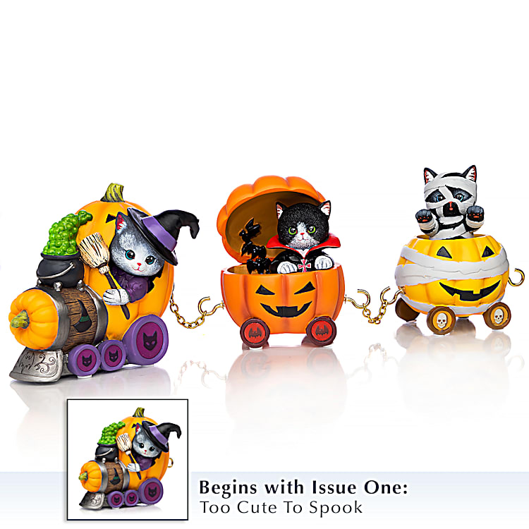 Happy Meow-loween Express Train Collection Featuring Hand-Painted