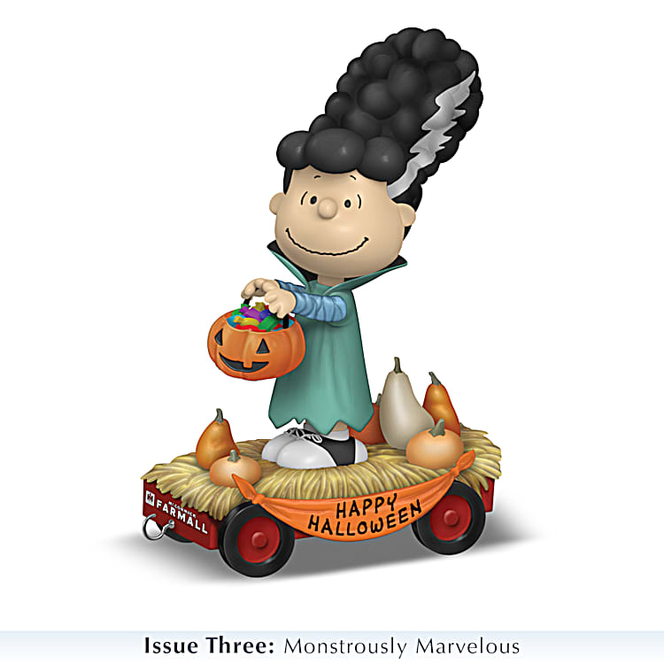 PEANUTS Farmall Hand-Painted Halloween Hayride Sculptures
