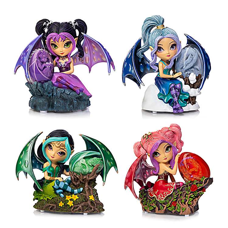 Jasmine Becket-Griffith Fairy Figurines Illuminated With Gemstone