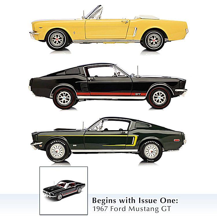 The　2+2　Mustang　And　Diecast　1968　1967　The　Car　Collection　Featuring　Ford　Fastback　More　1:18-Scale　GT,
