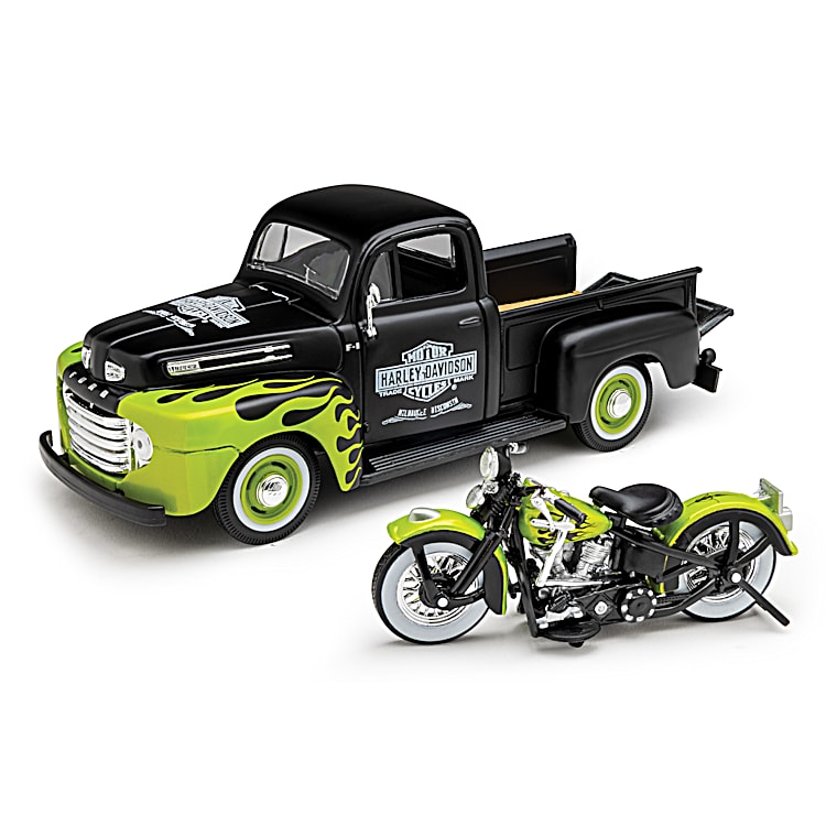 American Legend Rolls On 1:24-Scale Diecast Truck And Motorcycle