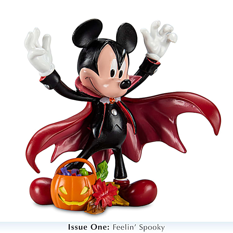 Hand-Painted Halloween Figurines Of Disneys Mickey Mouse, Minnie