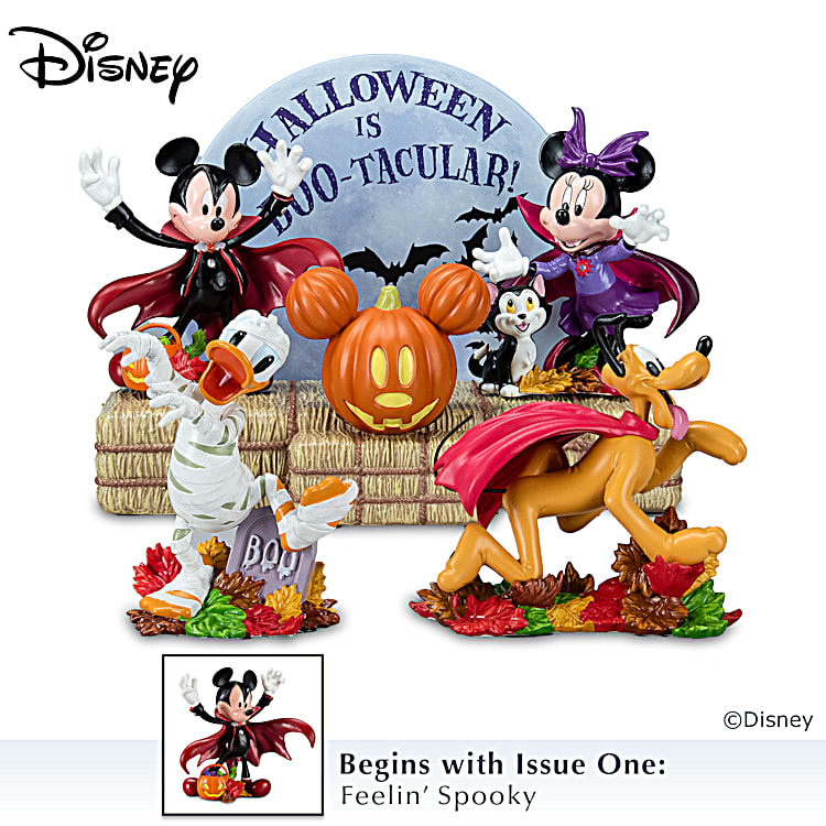 Hand-Painted Halloween Figurines Of Disneys Mickey Mouse, Minnie