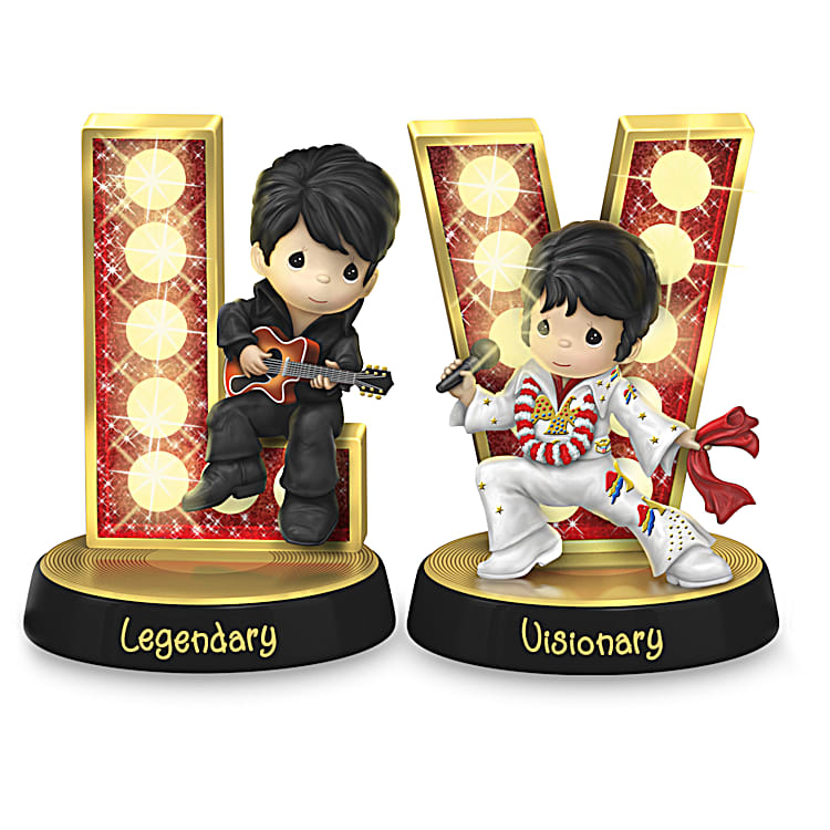 Precious Moments Elvis Figurines Featuring Illuminated