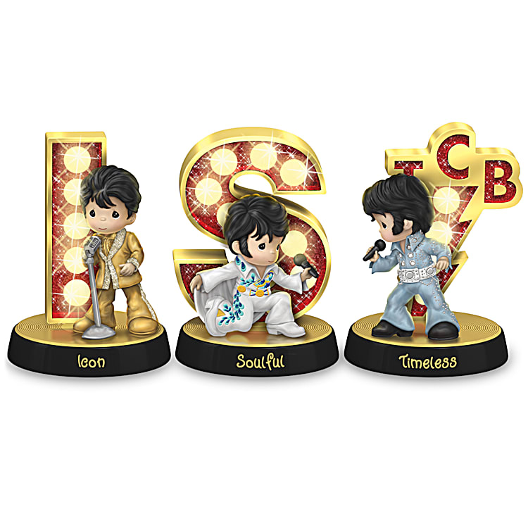 Precious Moments Elvis Figurines Featuring Illuminated