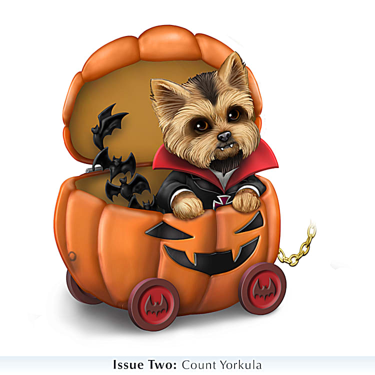 Kayomi Harai Hand-Painted Halloween Train And Monster Inspired Dog