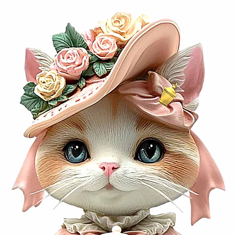 Hand-Painted Victorian Cat Figurine Collection Inspired By Thomas