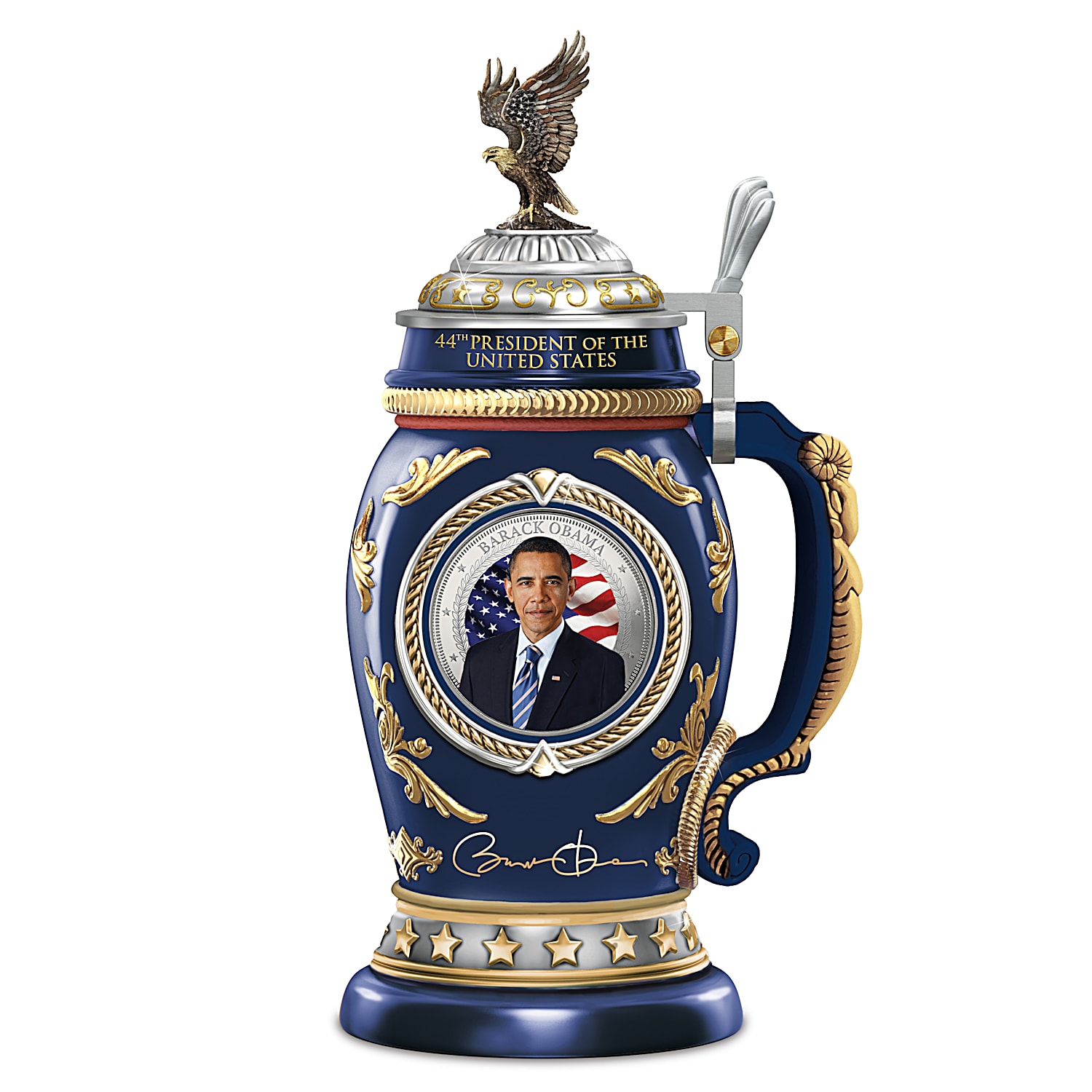 バラクオバマページ Handcrafted President Barack Obama Stein