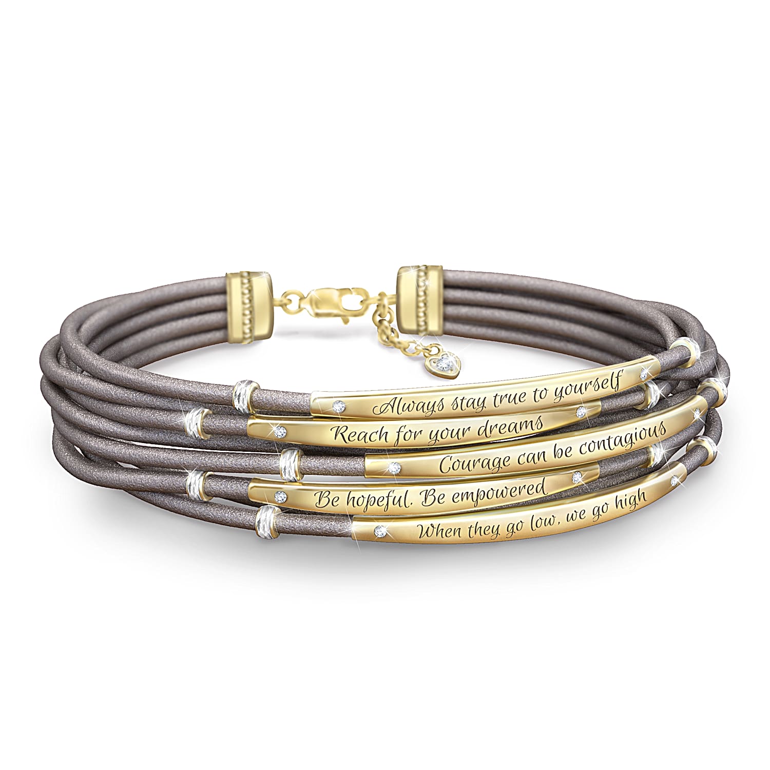 Make a Leather Wrap Bracelet with Metallic Accents