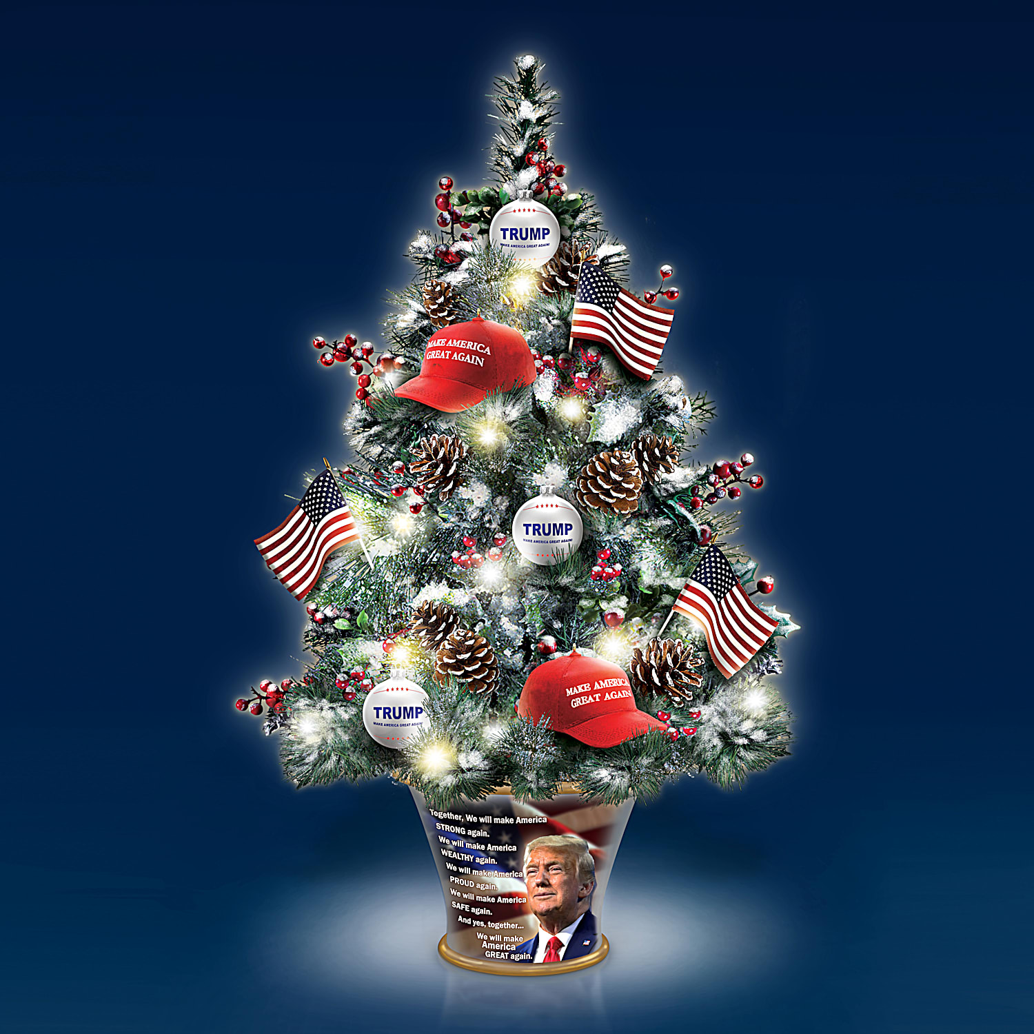 Posable Trump Elf Christmas Decor - Patriotic Shelf Elf For Trump Supporters