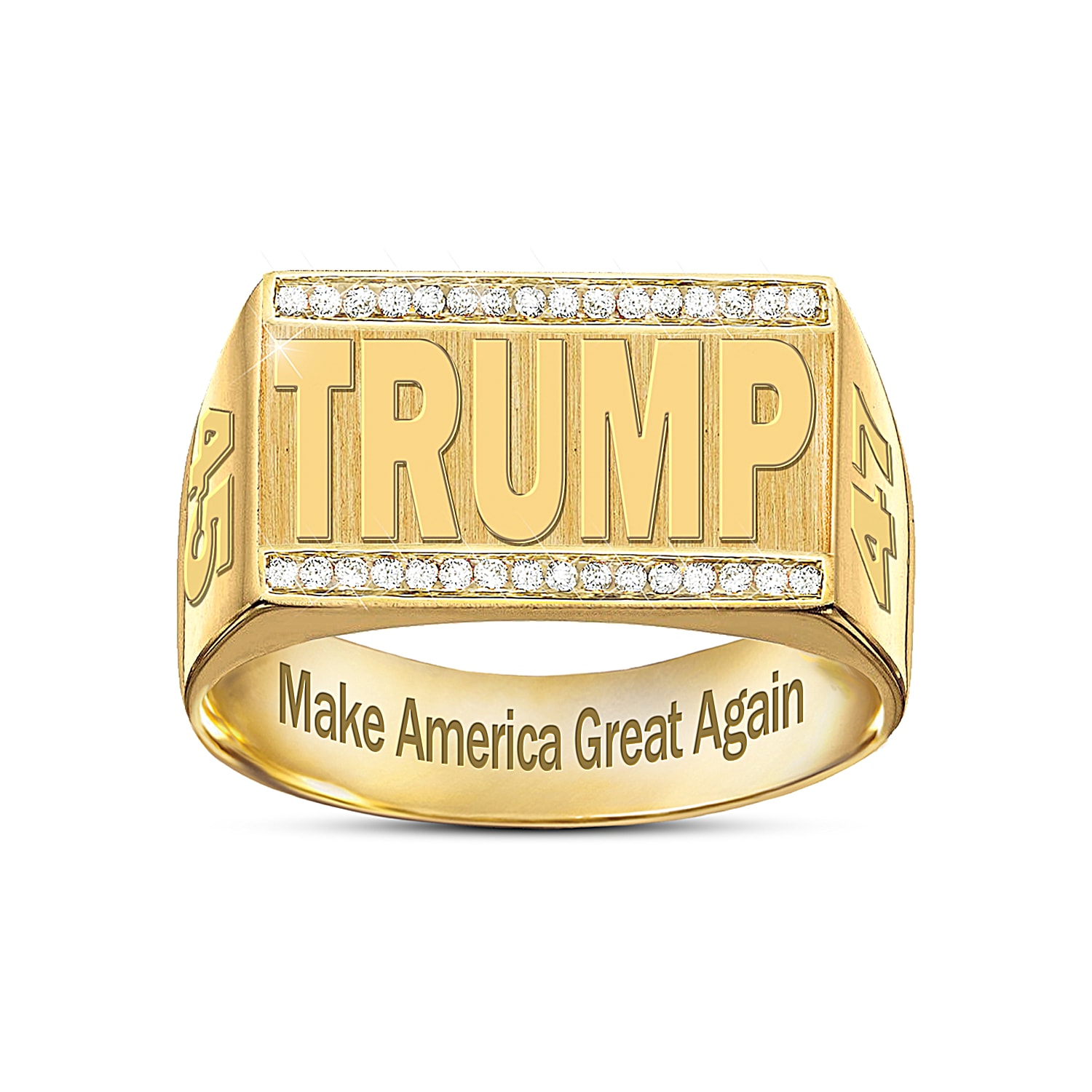 Donald Trump Diamond Ring – 24 Genuine Diamonds With Trump