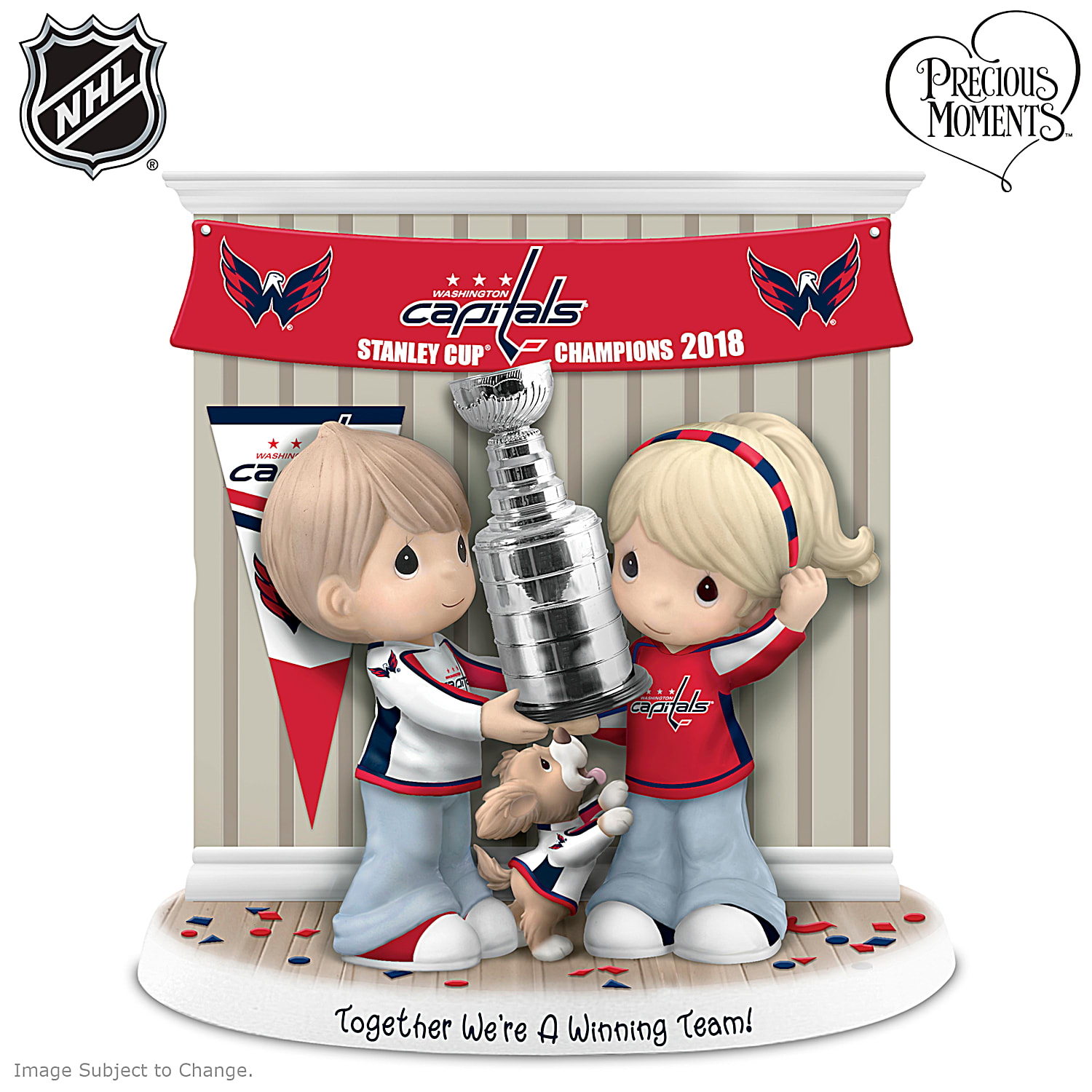 Precious Moments Together Were A Winning Team Washington Capitals® NHL®  Figurine