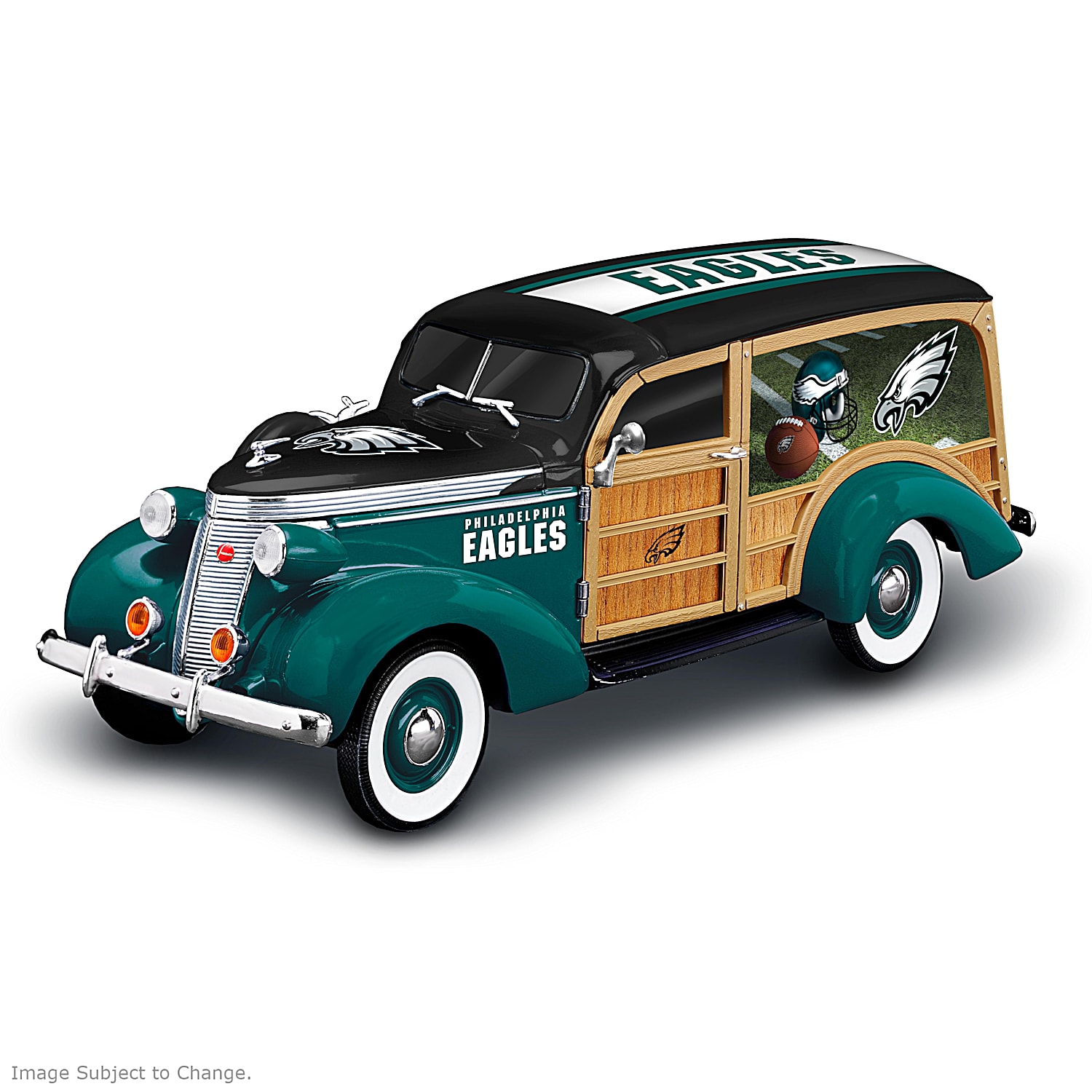 Cruising To Victory Philadelphia Eagles 1:18-Scale 1937 Woody  display picture 1