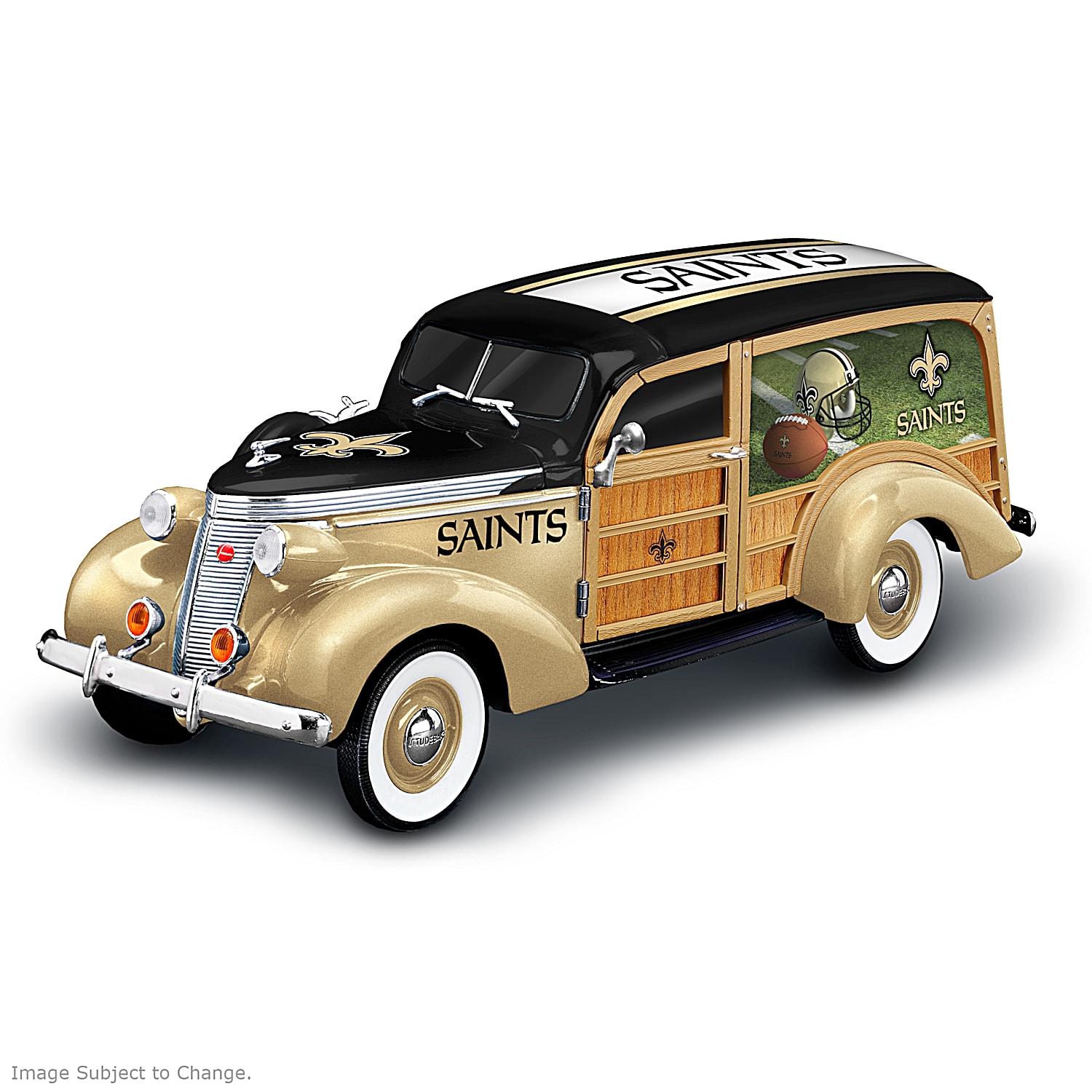 Cruising To Victory New Orleans Saints 1:18-Scale 1937 Woody Wagon