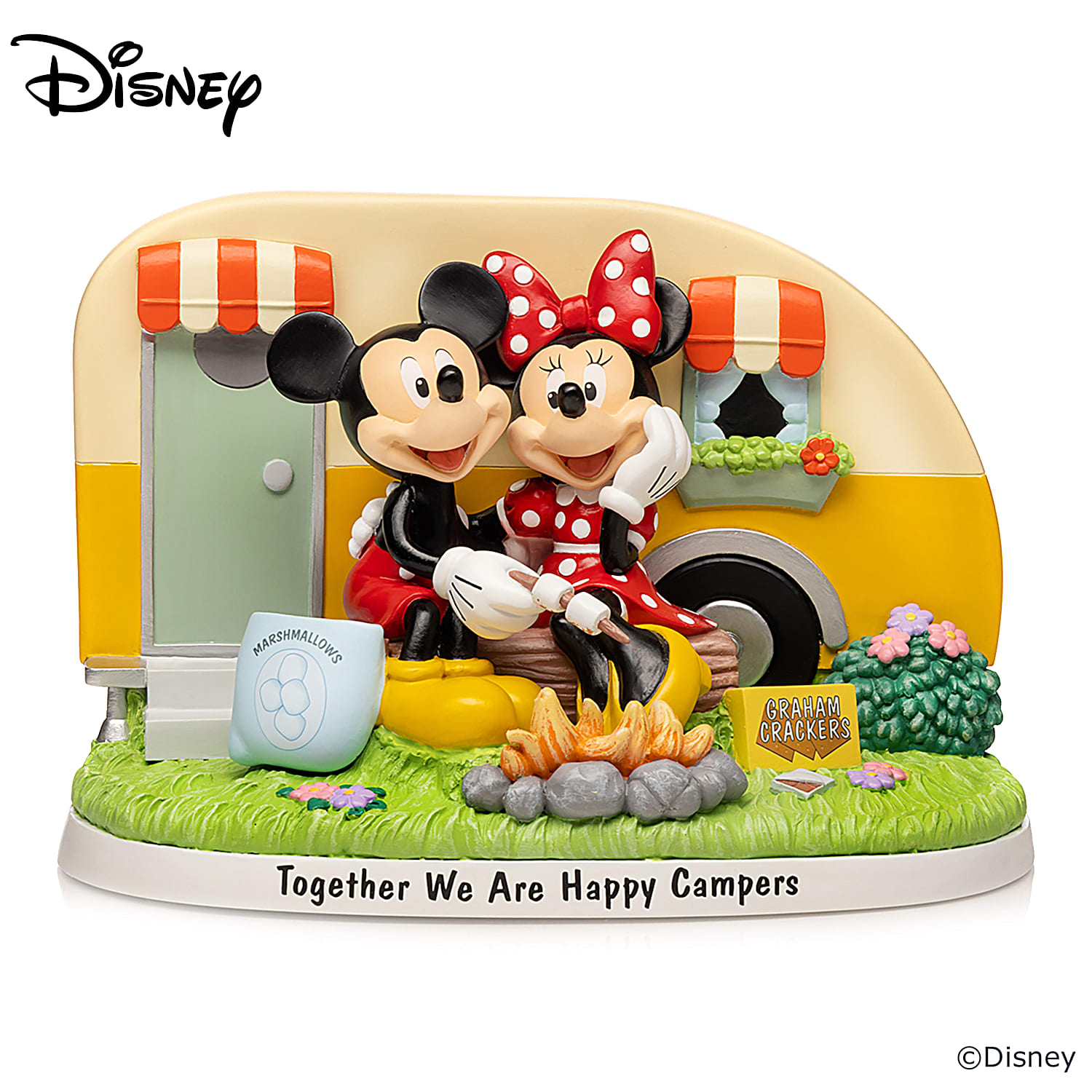 Disney Together We Are Happy Campers Hand-Painted Sculpture