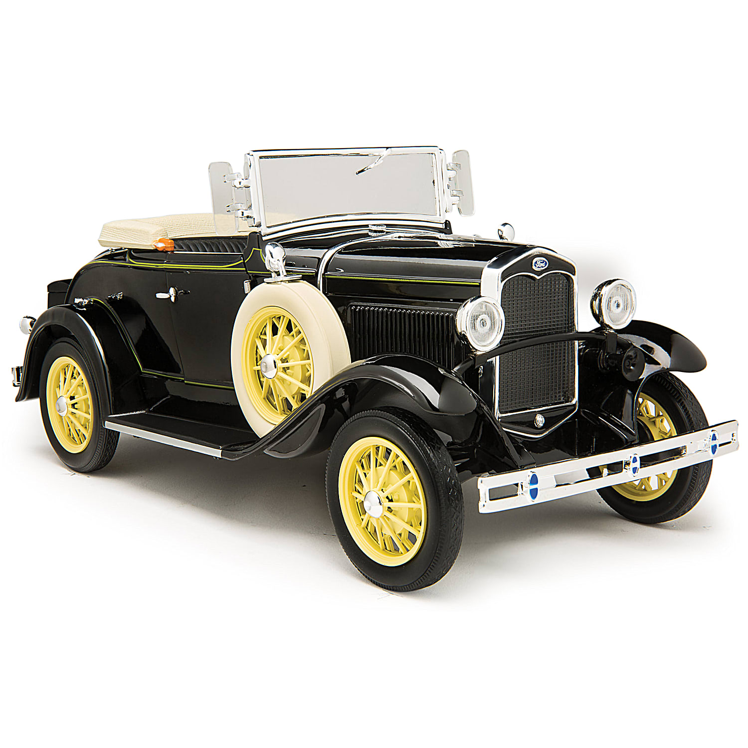 1931 Ford Model A Roadster 1:18-Scale Diecast Car Featuring A