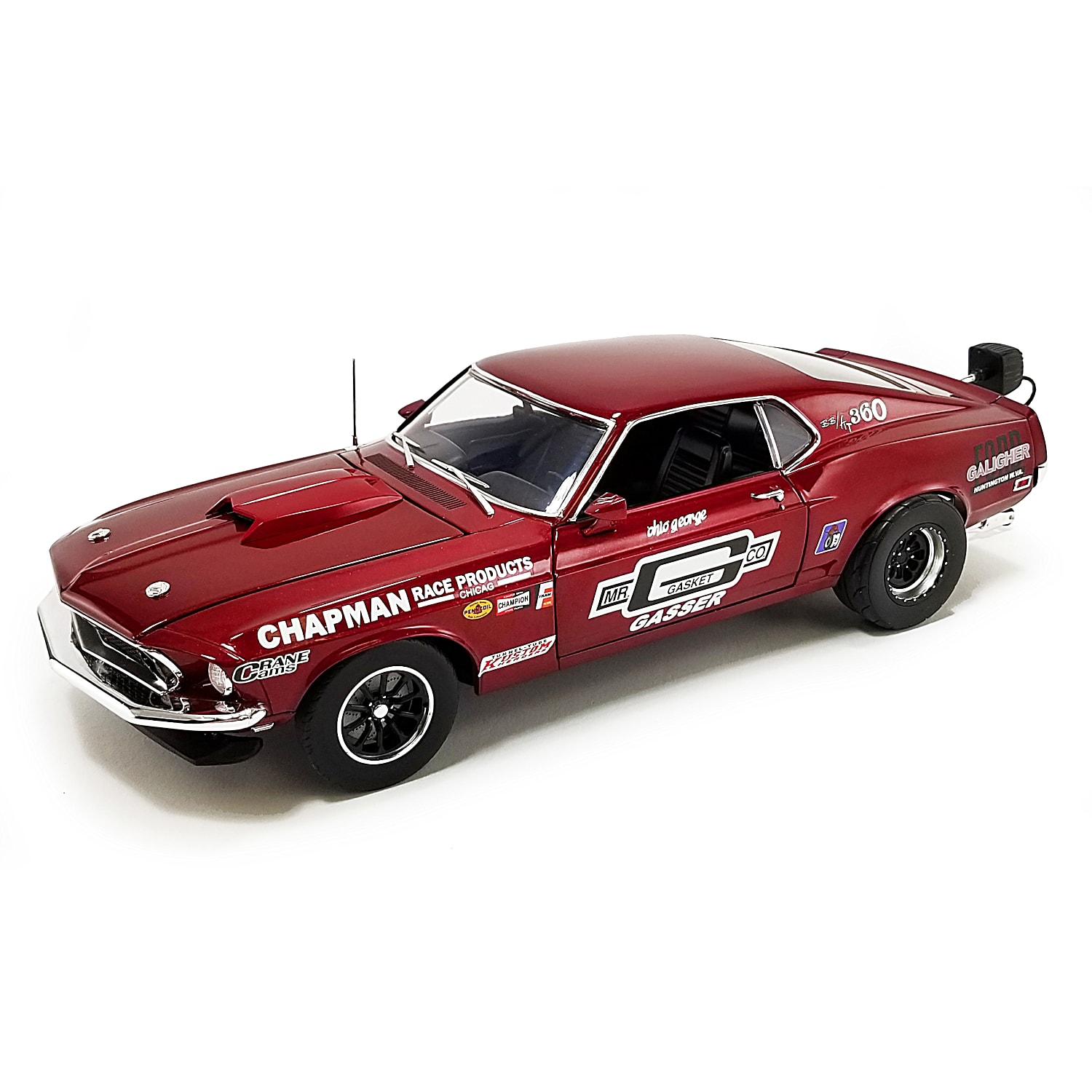 ミニカー　1/18 1969 Ford Mustang Boss 429 - Malco Gasser Tribute - Drag Outlaw [A1801858] Ford Mustang 429 Boss Mr. Gasket Drag Outlaws Diecast Car