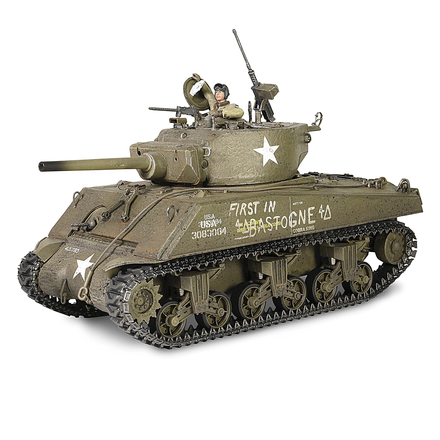No135 1/32 SHERMAN TANK WWⅡ U.S. TANK 1:32-Scale U.S. Sherman M4A3E2 Diecast Tank With A 75MM Cannon And