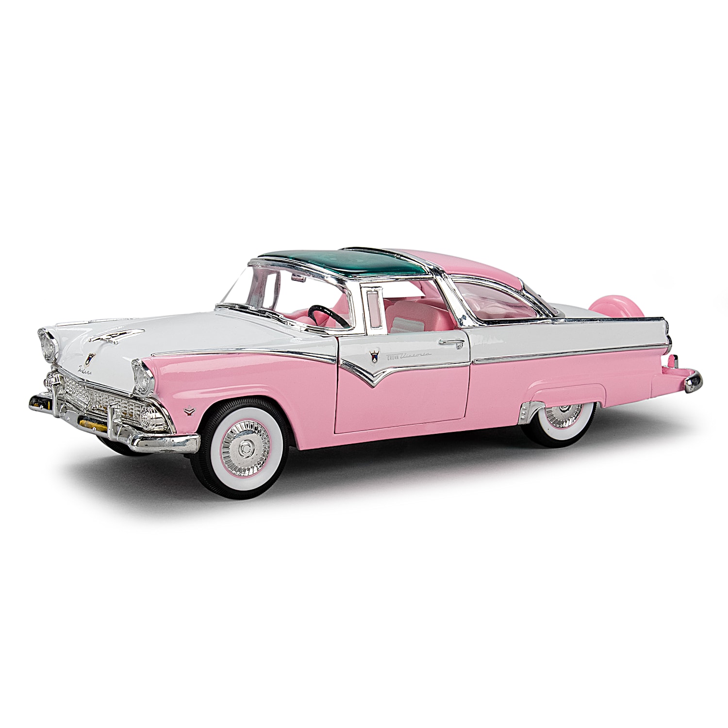 Danbury Mint 1:24 1955 Ford Fairlane Crown Victoria, Black/White