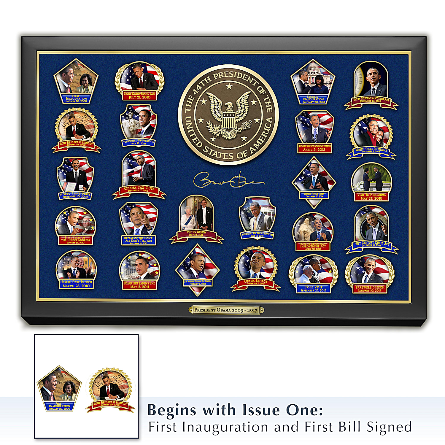 Presidential Legacy: Barack Obama 24K Gold-Plated Commemorative