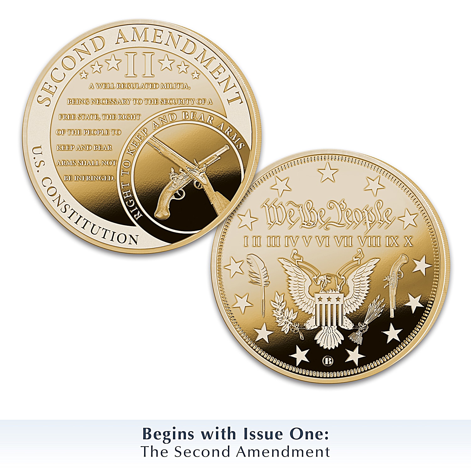 1987 US Constitution Commemorative $1 Silver & $5 Gold Set